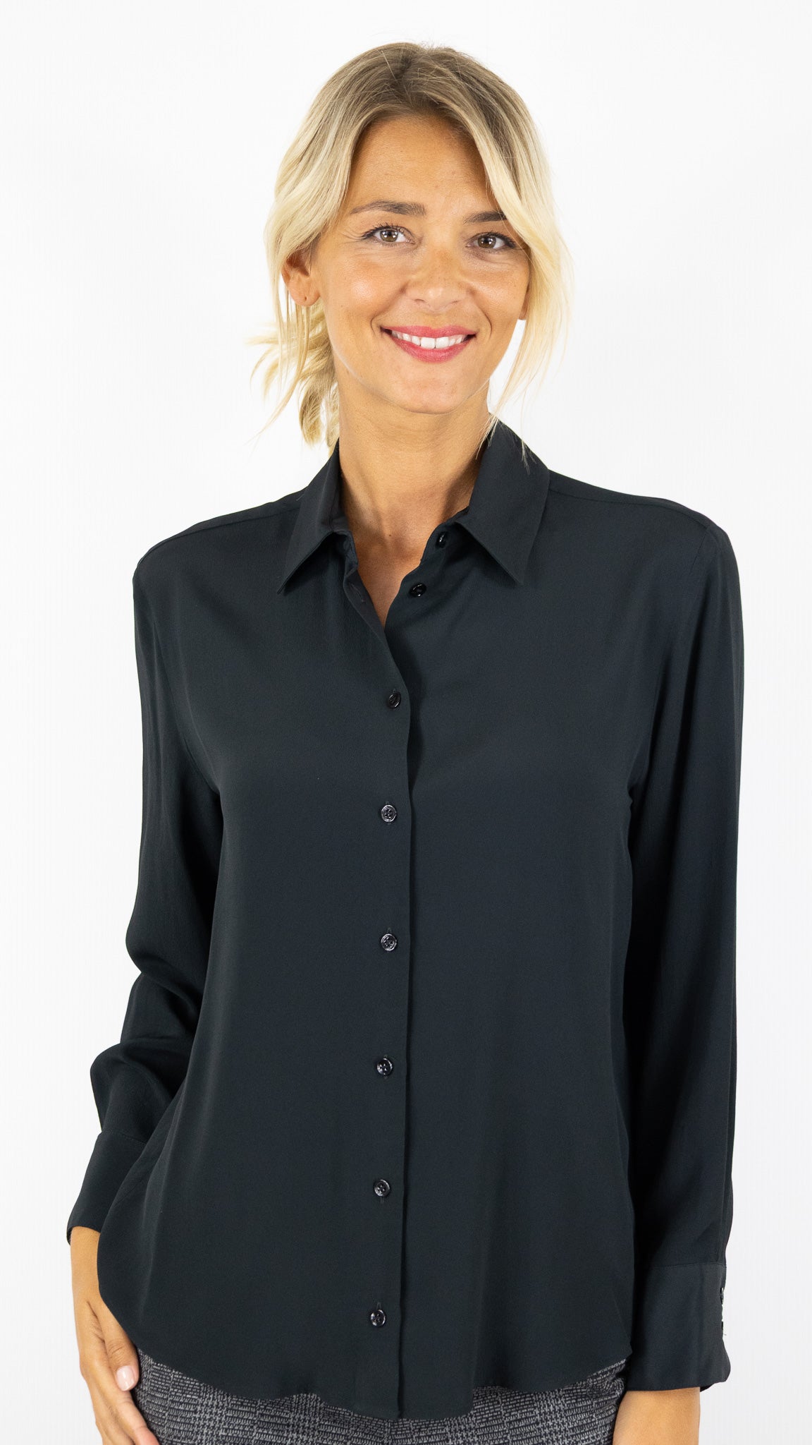 CHEMISE SATINEE FLUIDE GERARD DAREL AGATHE#COLOR_91/NOIR