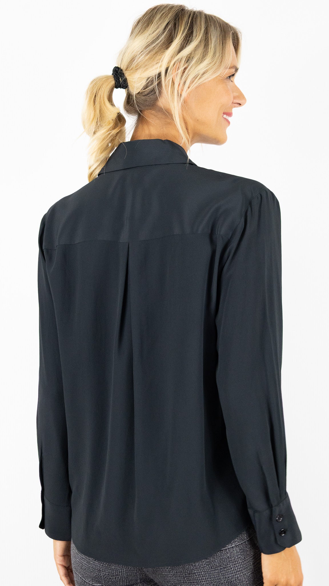 CHEMISE SATINEE FLUIDE GERARD DAREL AGATHE#COLOR_91/NOIR