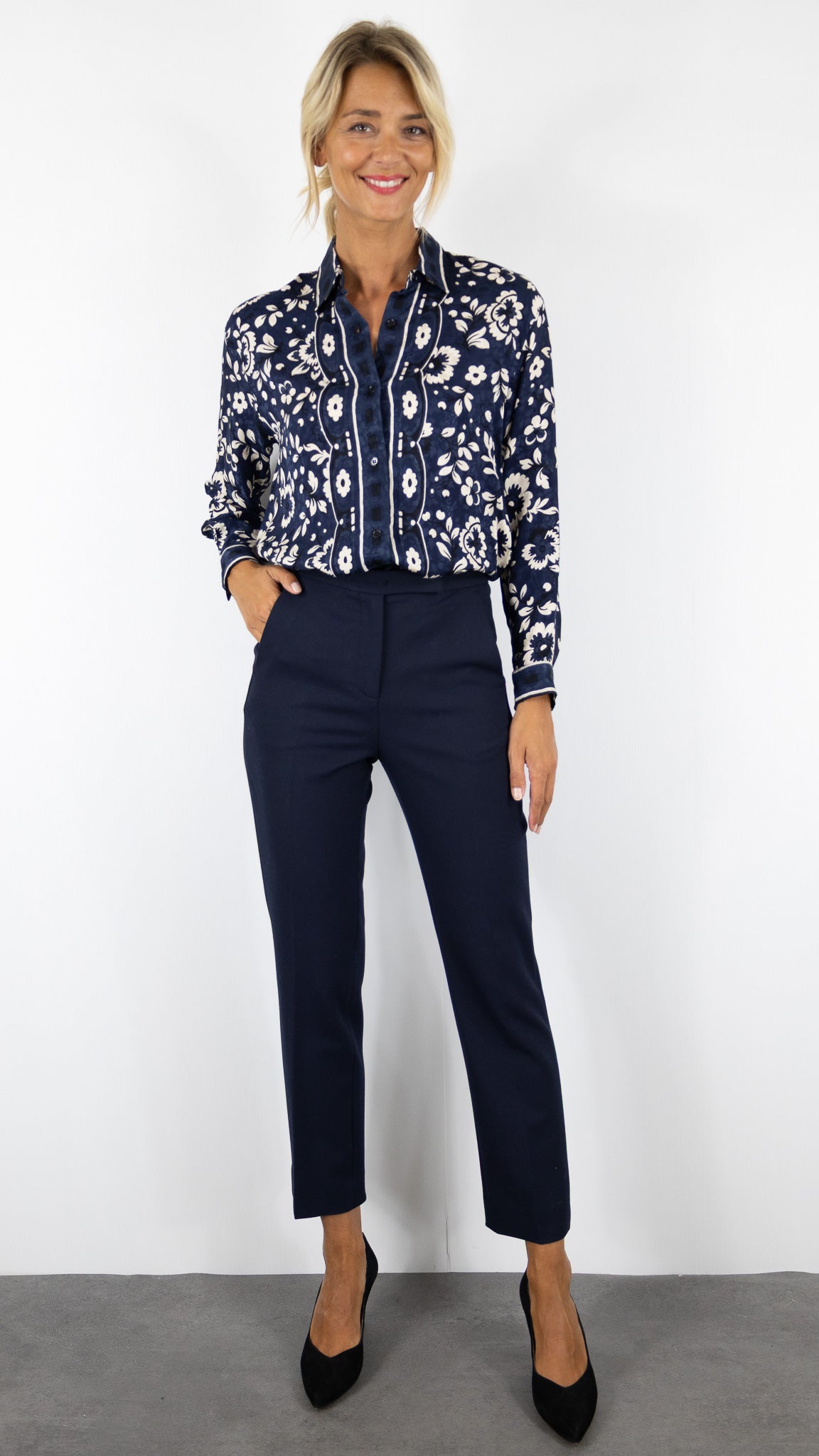 BLOUSE FLUIDE FLORAL INDIGO FEMME GERARD DAREL DCC51 C174