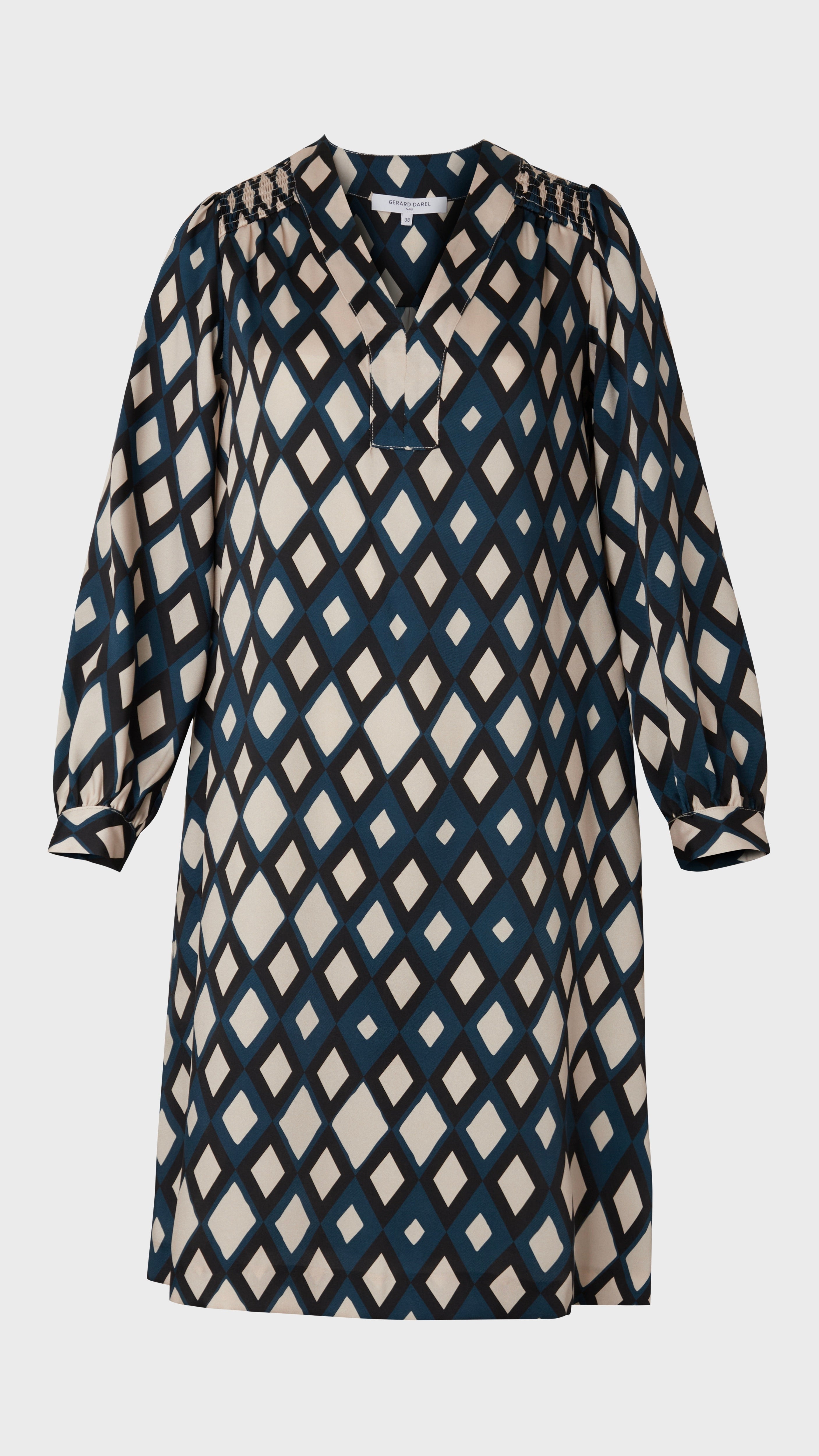 ROBE FLUIDE IMPRIME LOSANGES GERARD DAREL JEMY DYR08 Y166