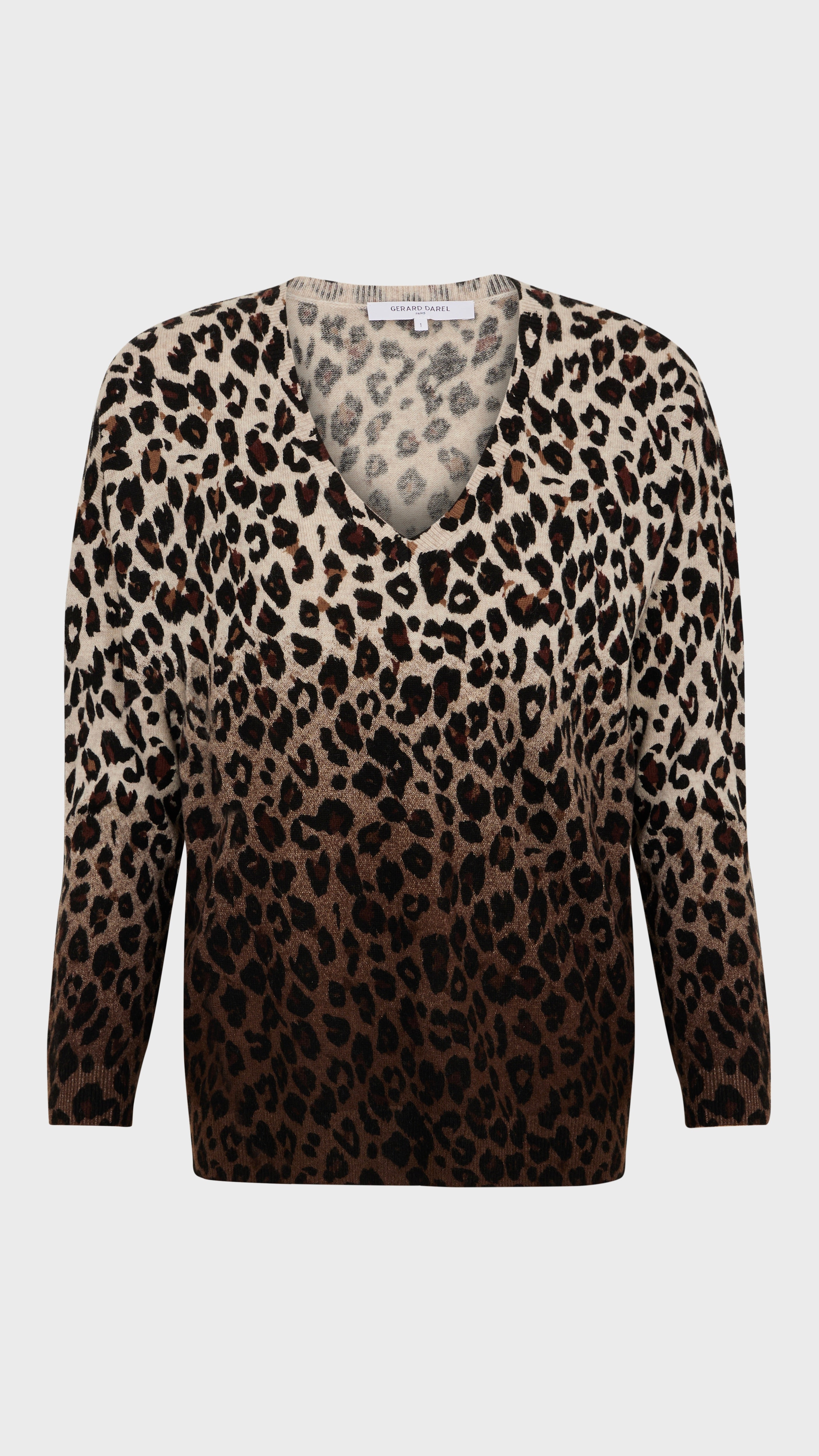 PULL IMPRIME LEOPARD LAVINIA GERARD DAREL MARRON