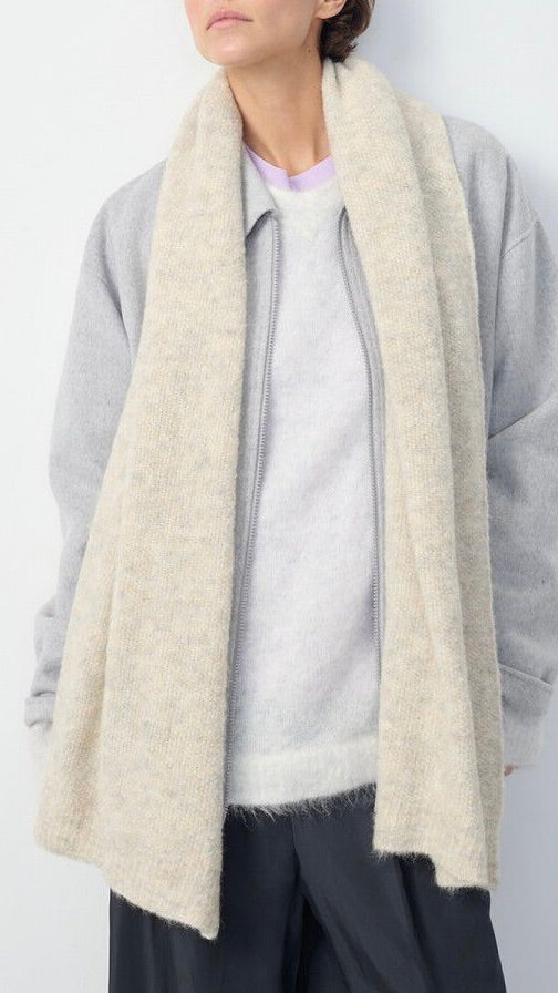 ECHARPE EN ALPAGA AMERICAN VINTAGE EAST#COLOR_POUDREUSE CHINE