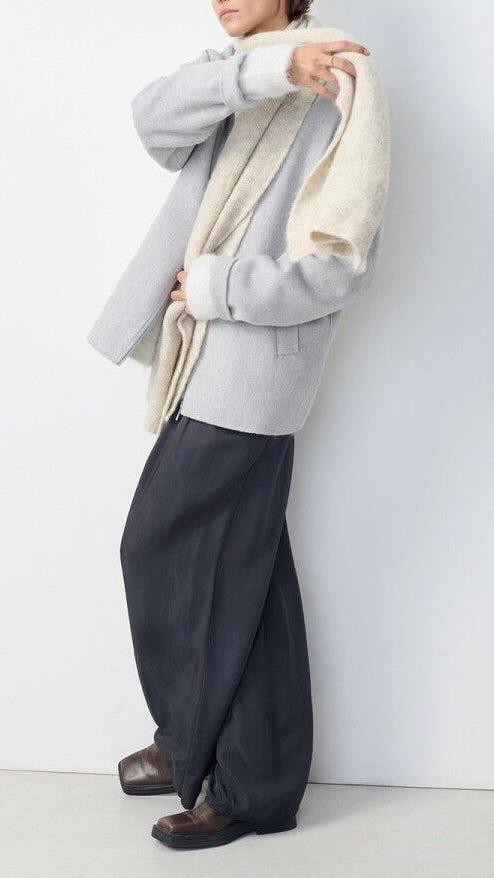 ECHARPE EN ALPAGA AMERICAN VINTAGE EAST#COLOR_POUDREUSE CHINE