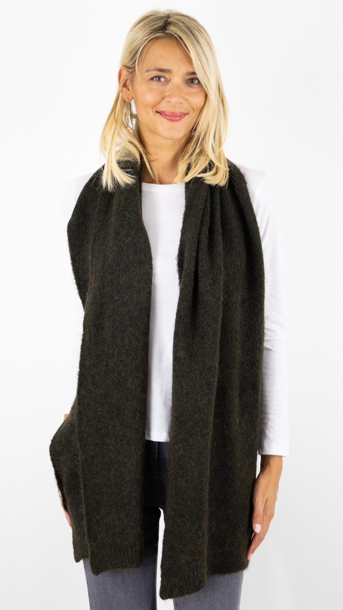 ECHARPE EN ALPAGA AMERICAN VINTAGE EAST#COLOR_EPICEA