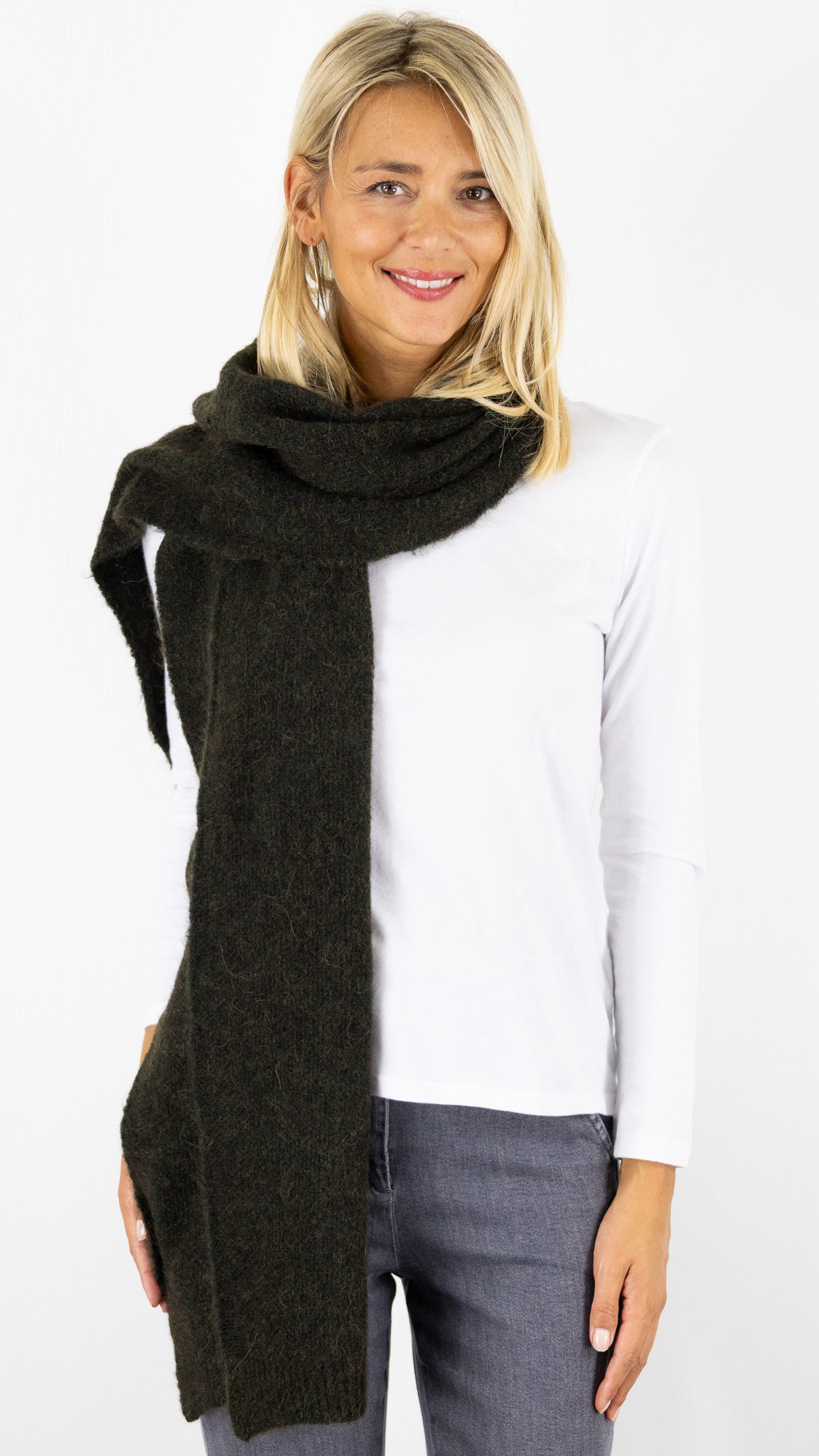 ECHARPE EN ALPAGA AMERICAN VINTAGE EAST#COLOR_EPICEA