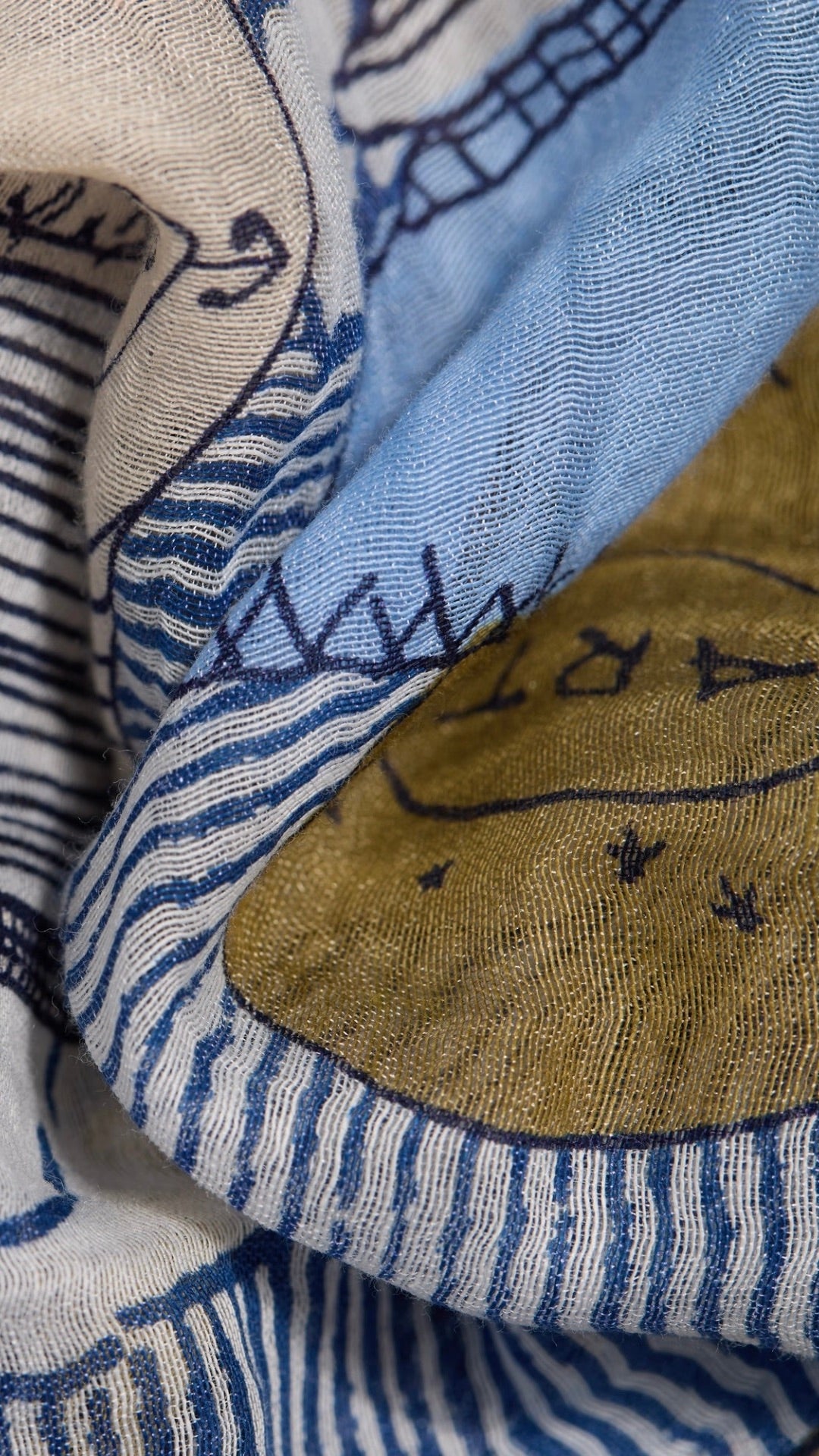ECHARPE EN LAINE IMPRIMÉÉ INOUI EDITION EDITION#COLOR_GREY/GRIS