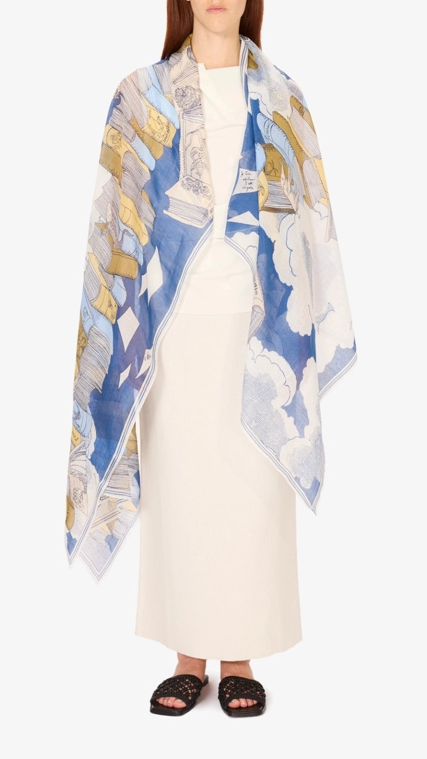 ECHARPE EN LAINE IMPRIMÉÉ INOUI EDITION EDITION#COLOR_NAVY/MARINE