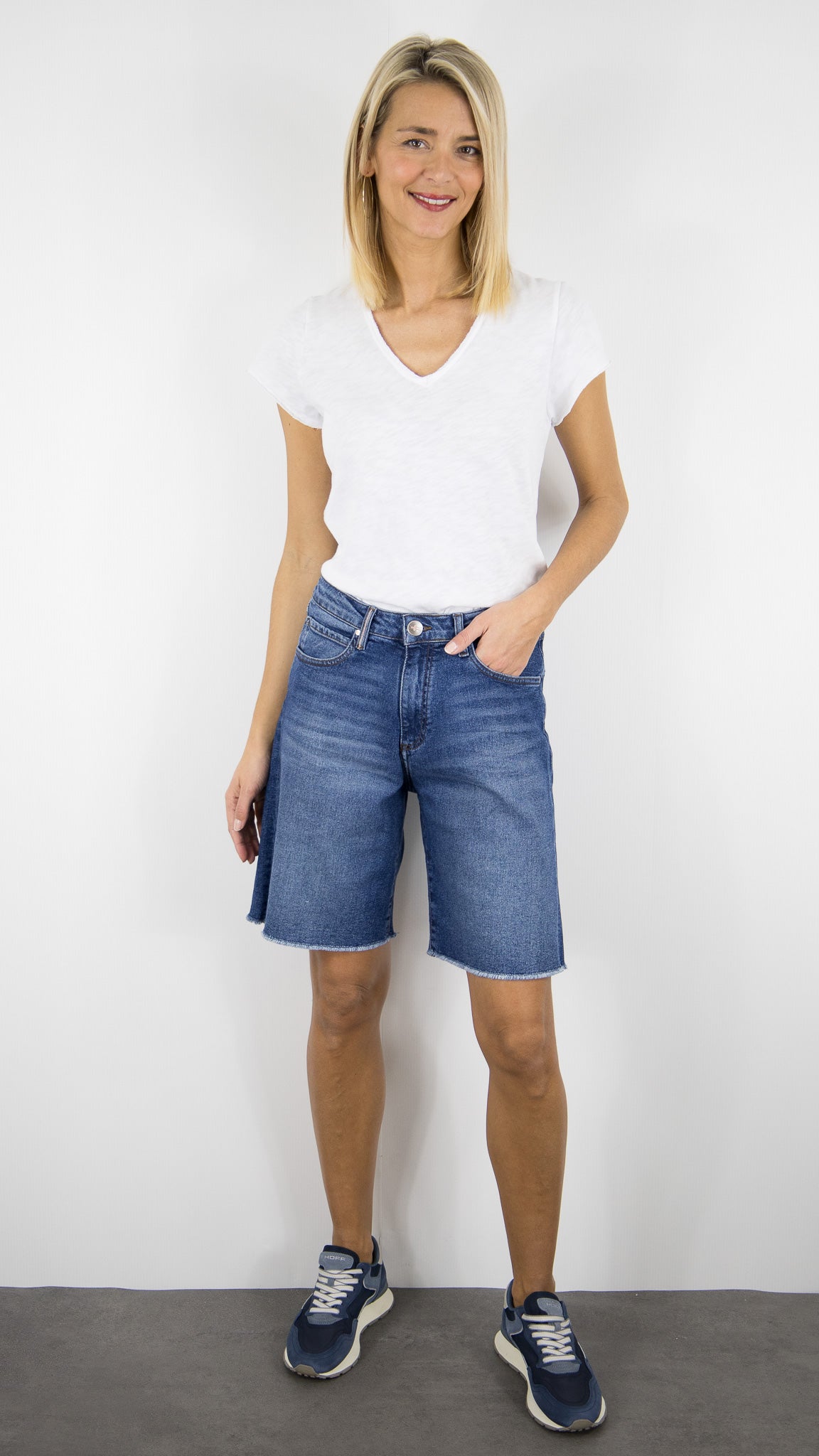 BERMUDA LARGE EN JEANS POUR FEMME ISLOW ELIO DENIM TENCEL#COLOR_WORN VINTAGE