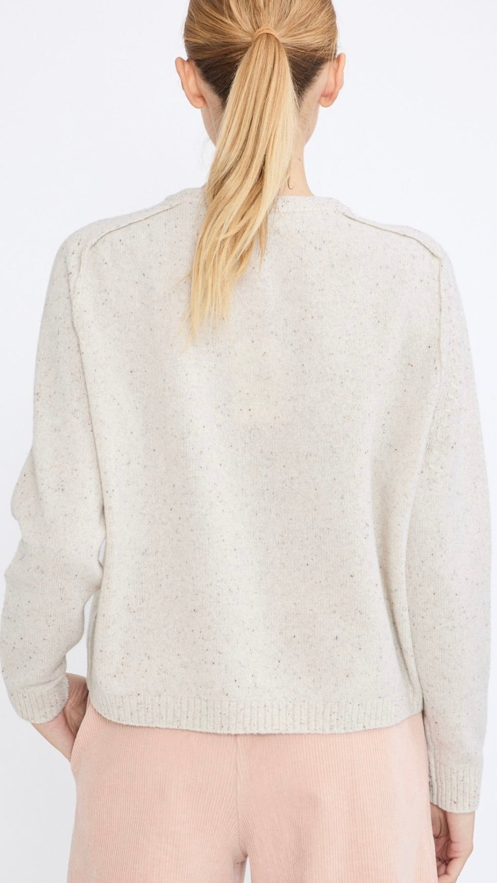 PULL EN LAINE AMPLE ECRU FEMME JEFF ELTON