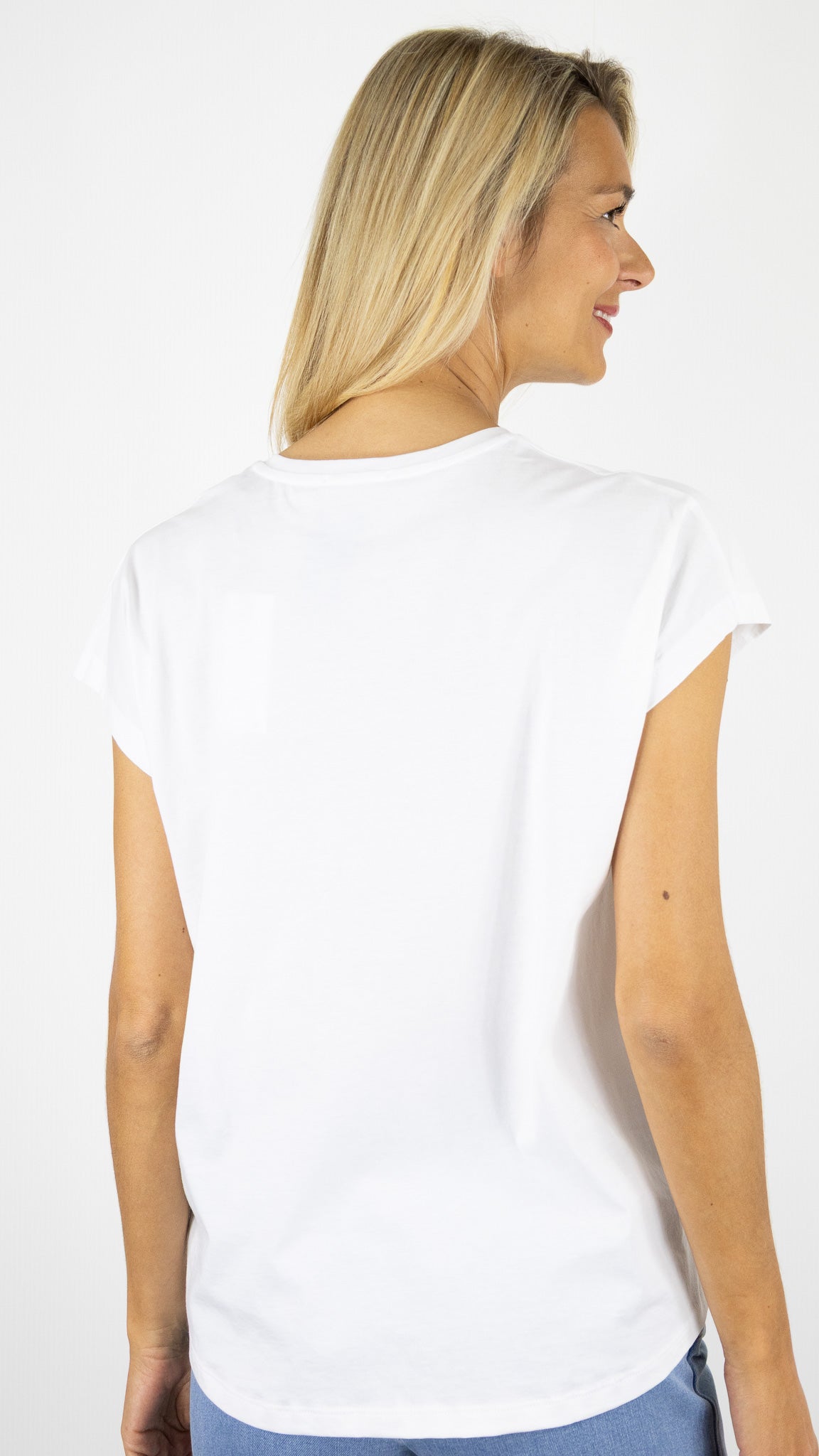 TEE-SHIRT V EN COTON PIMA ANONYM EMI#COLOR_BLANC