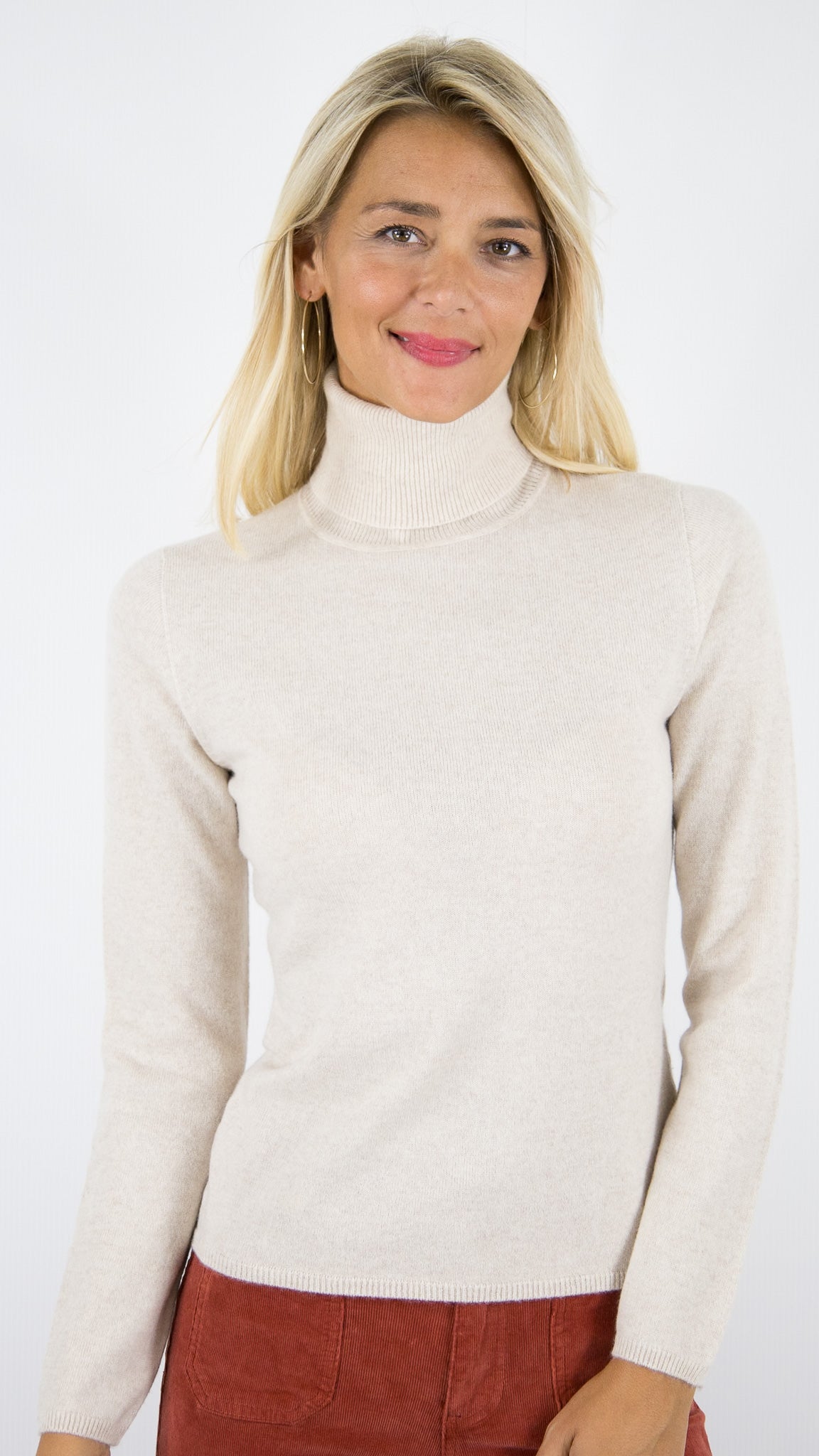 PULL COL ROULE PRES DU CORPS EN CACHEMIRE POUR FEMME ESTHEME F01H#COLOR_3273/LIN