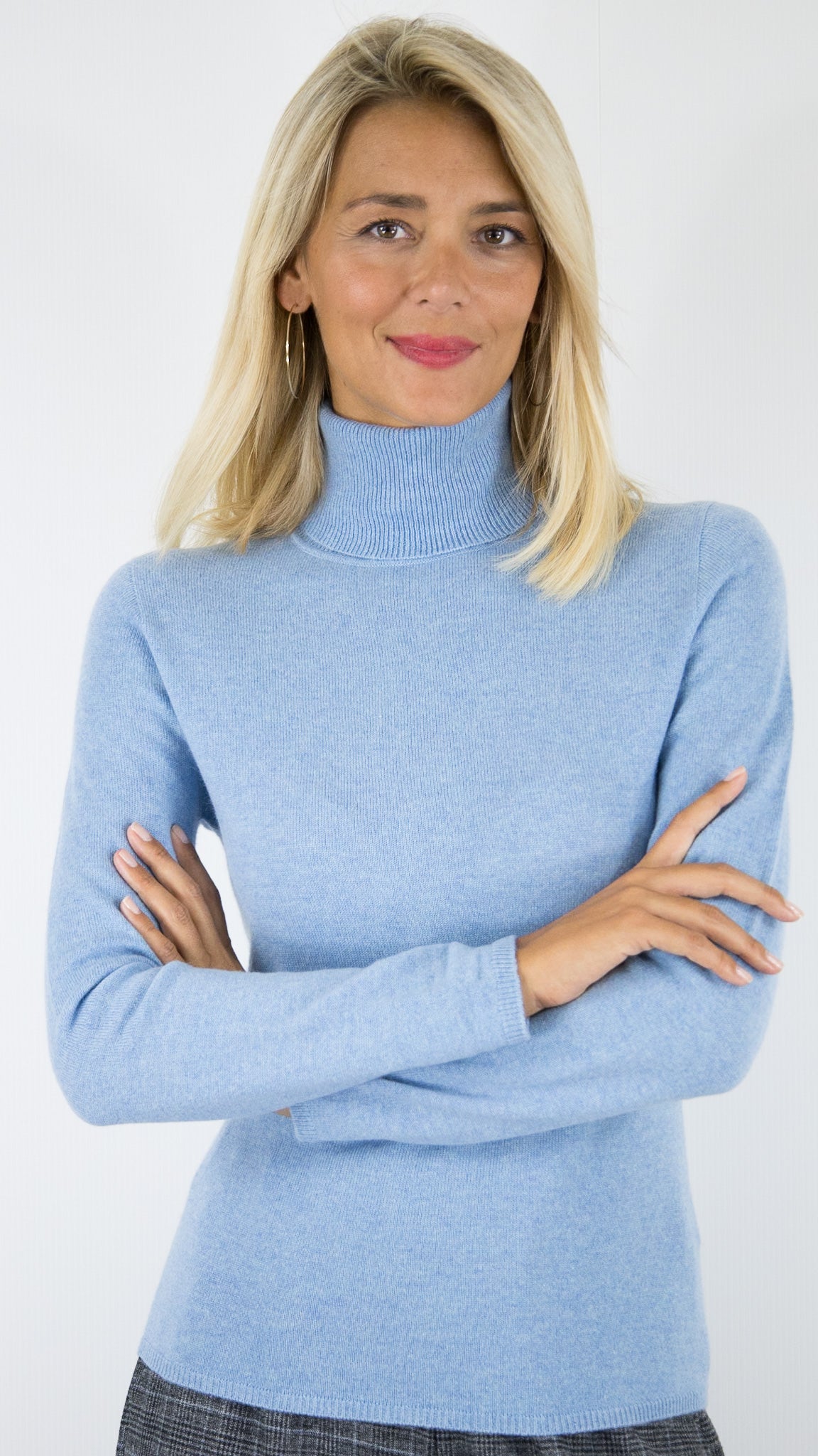 PULL COL ROULE PRES DU CORPS EN CACHEMIRE POUR FEMME ESTHEME F01H#COLOR_1649/MINERAL