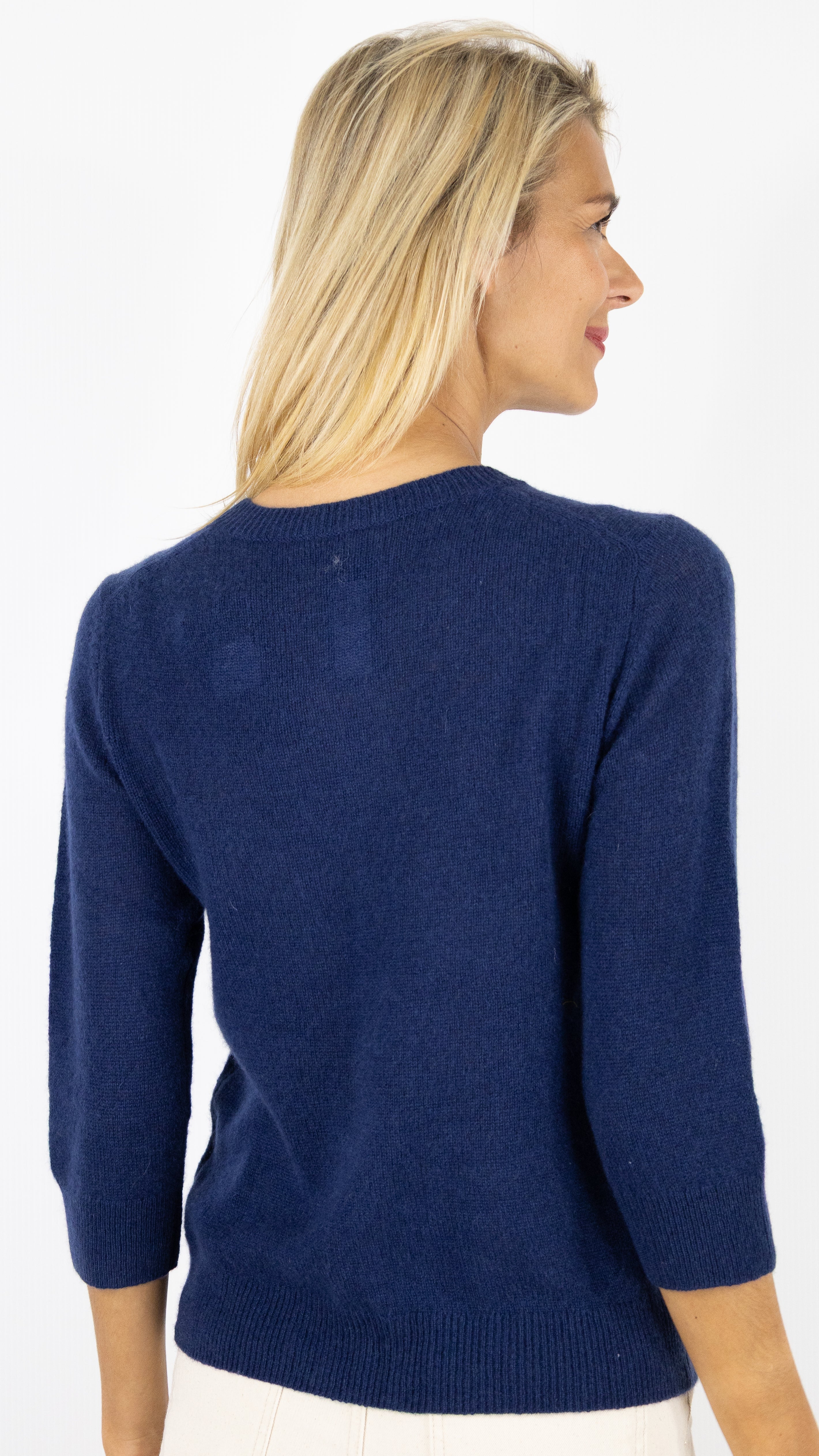 PULL COL V EN CACHEMIRE PASTEQUE ROUGE ESTHEME F2550EC#COLOR_1803/ECLIPSE INDIGO