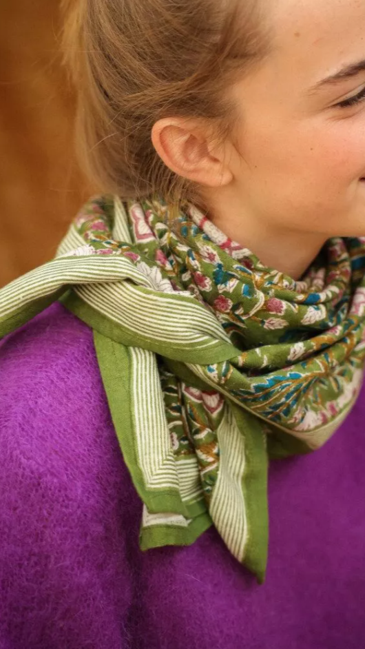 FOULARD-BELLEMME-ALVARO-OLIVE