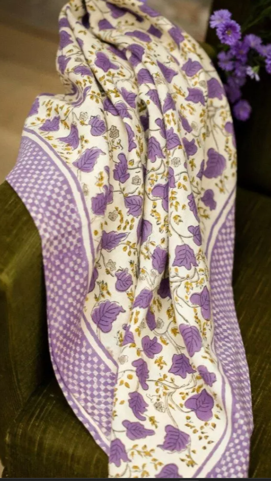 FOULARD IMPRIME EN COTON BELLEMME AVILA #color_guimauve