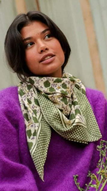FOULARD IMPRIME EN COTON BELLEMME AVILA #color_matcha