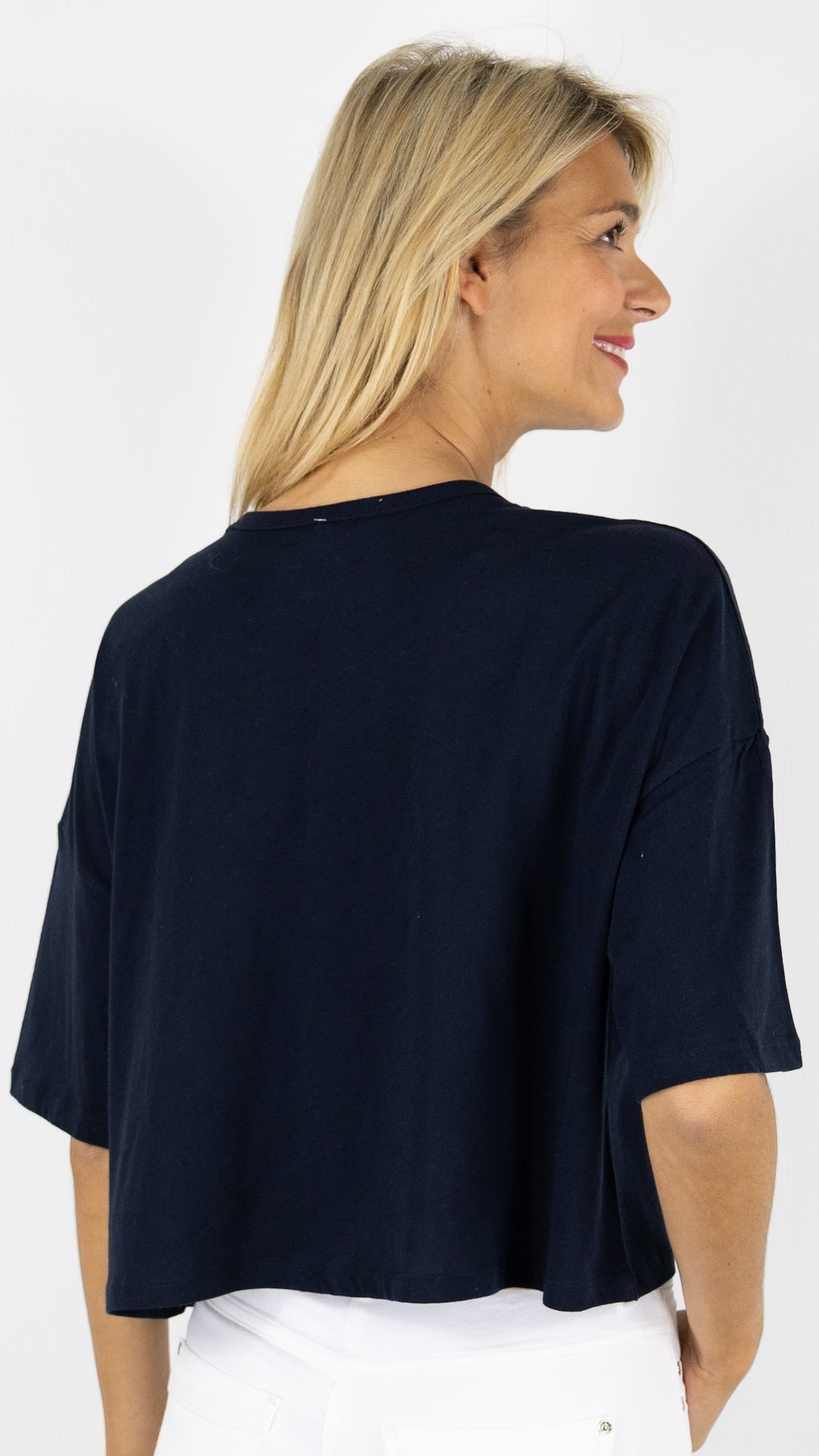 TEE-SHIRT OVERSIZE MANCHES COURTES MAJESTIC FILATURES FTS981/M392#COLOR_003/MARINE