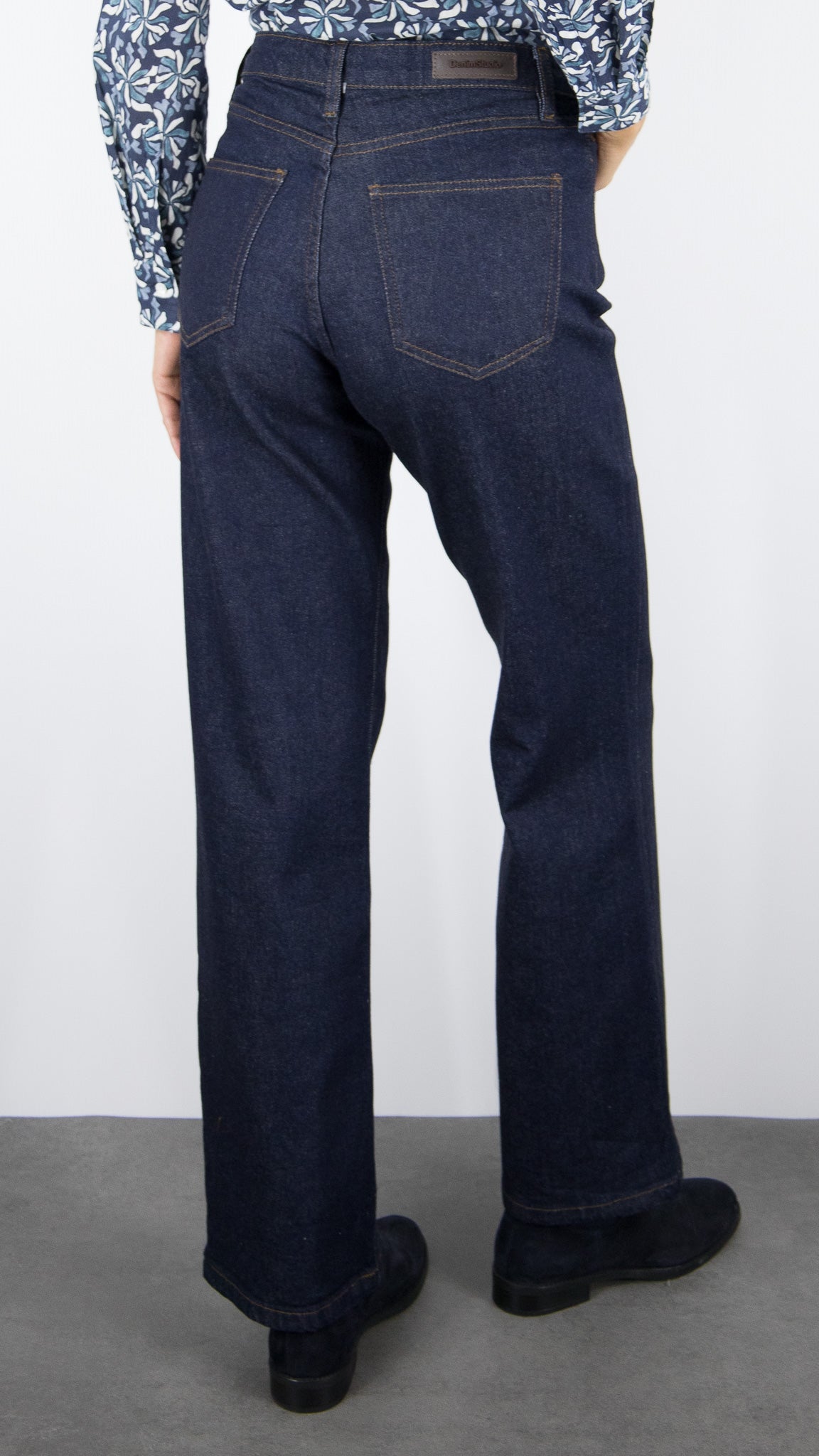 JEANS DROIT DENIM STUDIO GABIN RECYCLED BLUE RAW RINSE BRUT