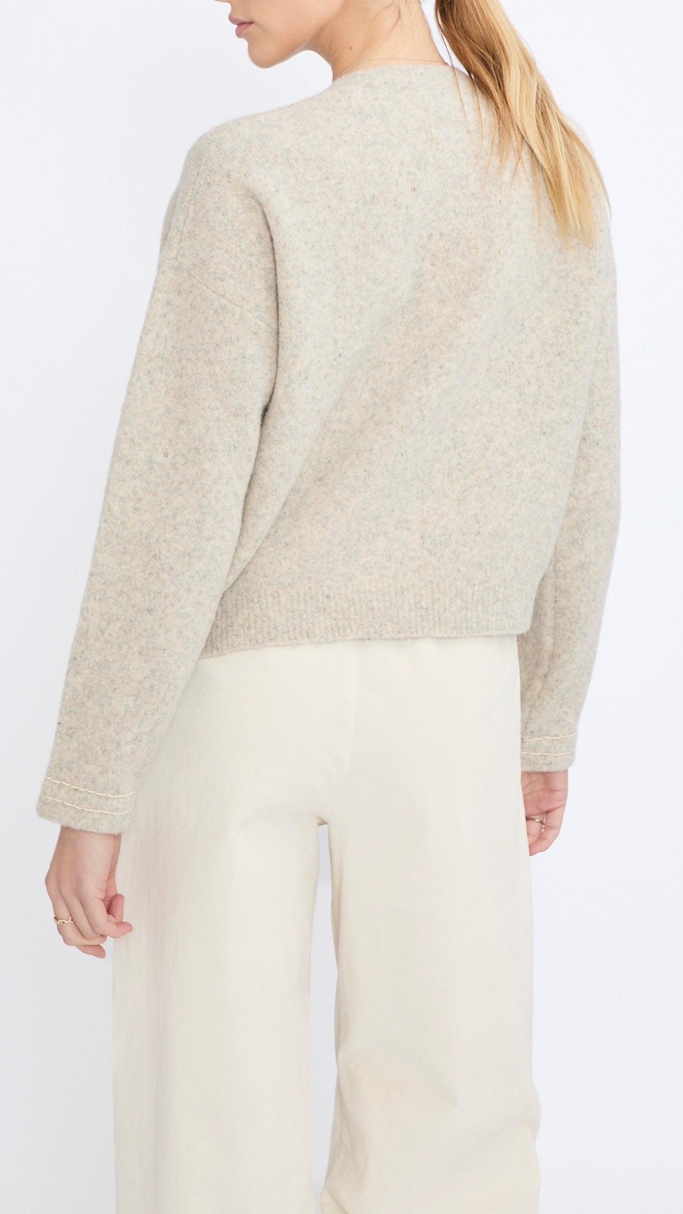 VESTE CARDIGAN EN MAILLE JEFF GABRIELLE#COLOR_61/GREIGE