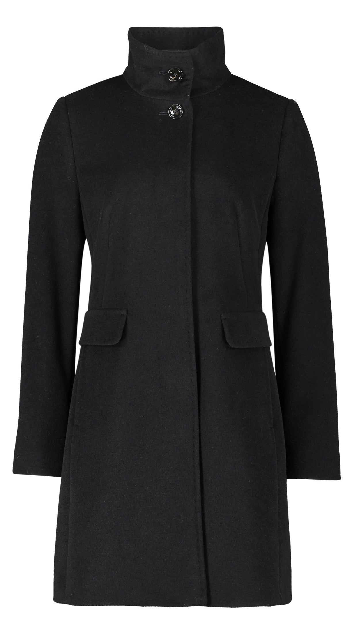 MANTEAU CINTRE COL DROIT GIL BRET BETTY BARCLAY 9441 6145 NOIR