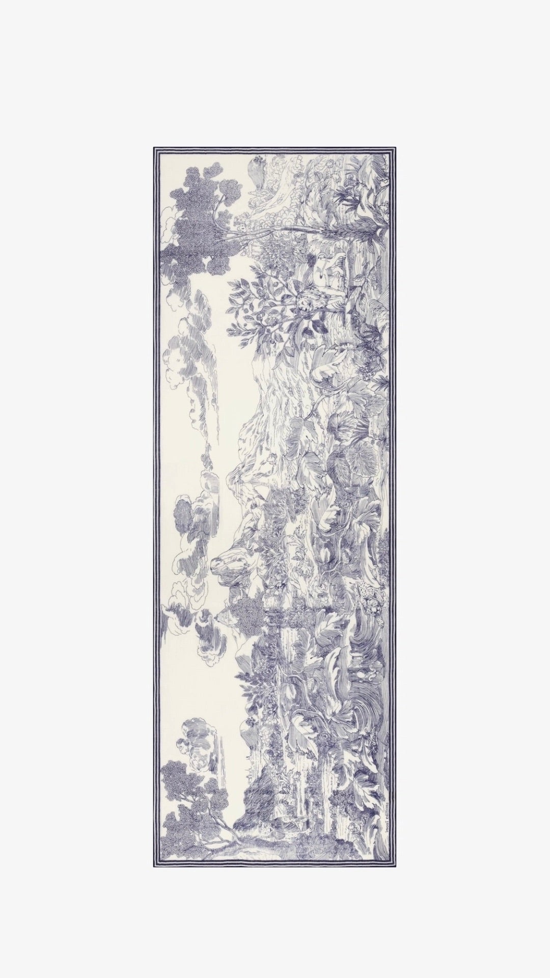 ECHARPE EN LAINE IMPRIMEE POUR FEMME INOUI EDITIONS HISTOIRE#COLOR_WHITE/BLANC