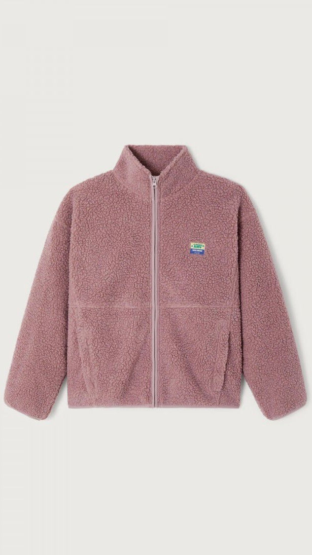 BLOUSON MOUTON AMPLE HOKTOWN AMERICAN VINTAGE HOC16C#COLOR_PRUNELLE CHINE