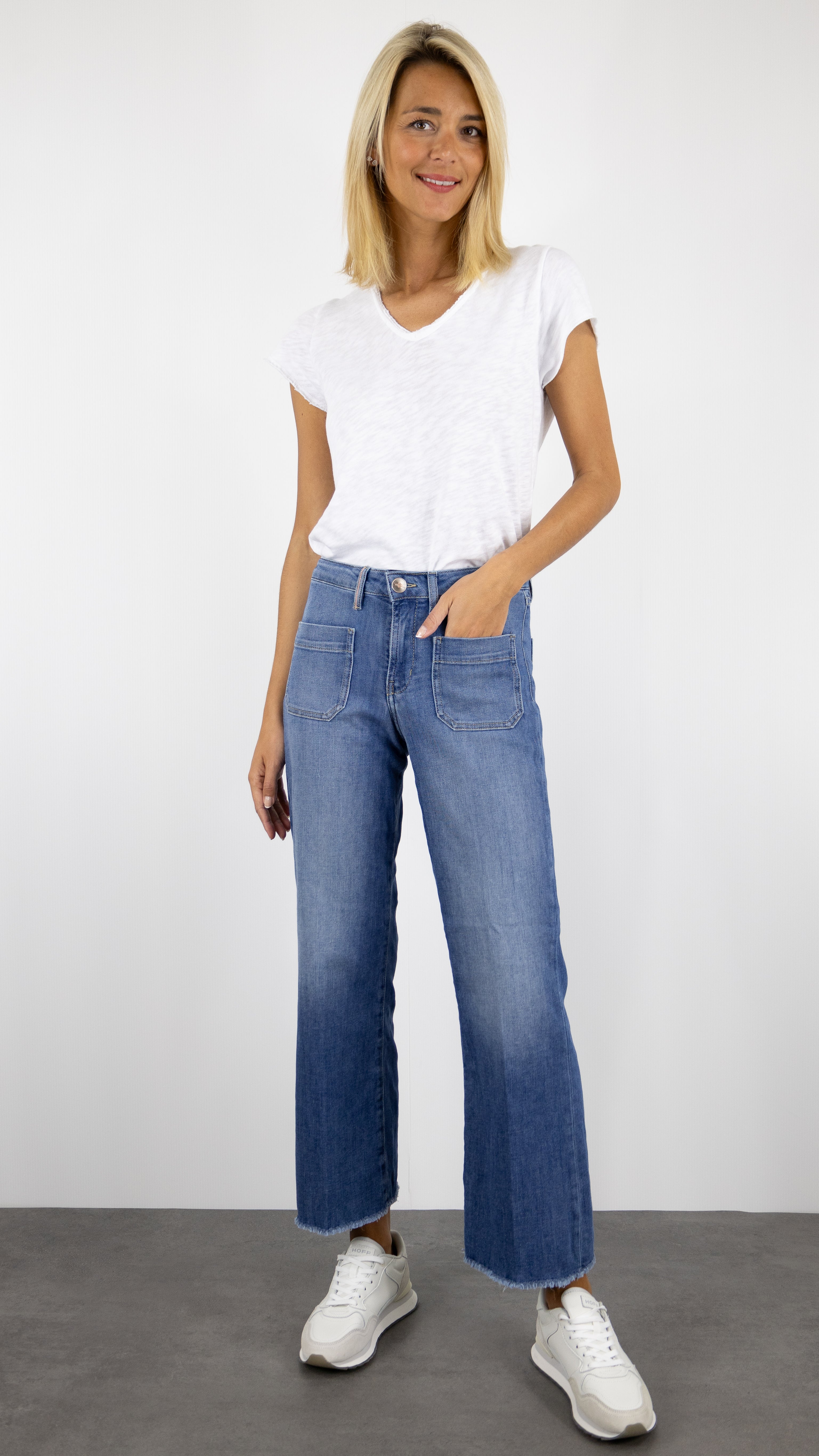 JEANS LARGE 7/8 POUR FEMME ISLOW HOPE LIGHT RECYCLED DENIM AGED WASH DENIM CLAIR