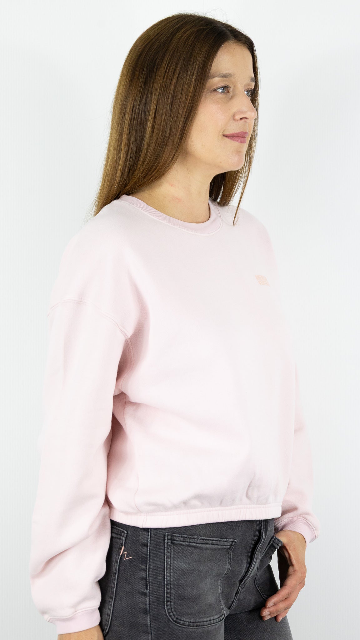 SWEAT EN COTON AMERICAN VINTAGE IZUBIRD#COLOR_CONFISERIE/ROSE
