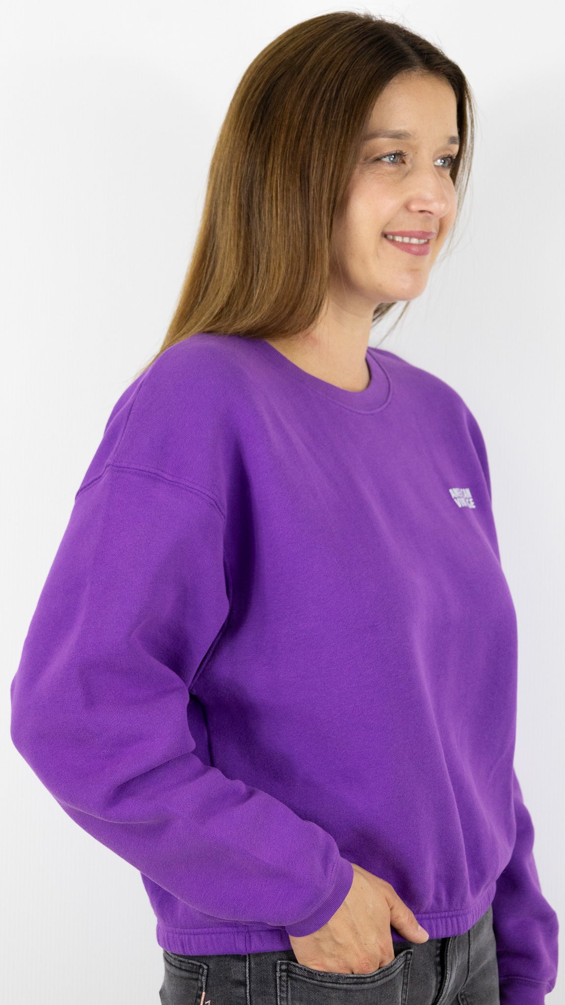 SWEAT EN COTON AMERICAN VINTAGE IZUBIRD#COLOR_COSMOS/VIOLET