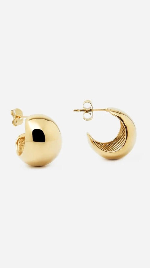 BOUCLES D'OREILLES DOREES EN ACIER CHIRURGICAL ZAG CECILIA