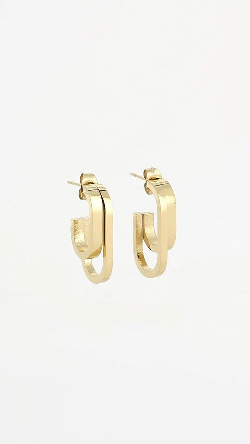 BOUCLES DOREILLES ARCHI ZAG OR
