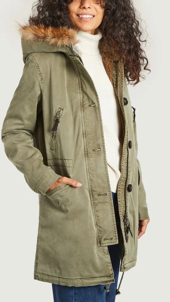 PARKA FOURRURE ASPEN 515 BLONDE N°8 KAKI