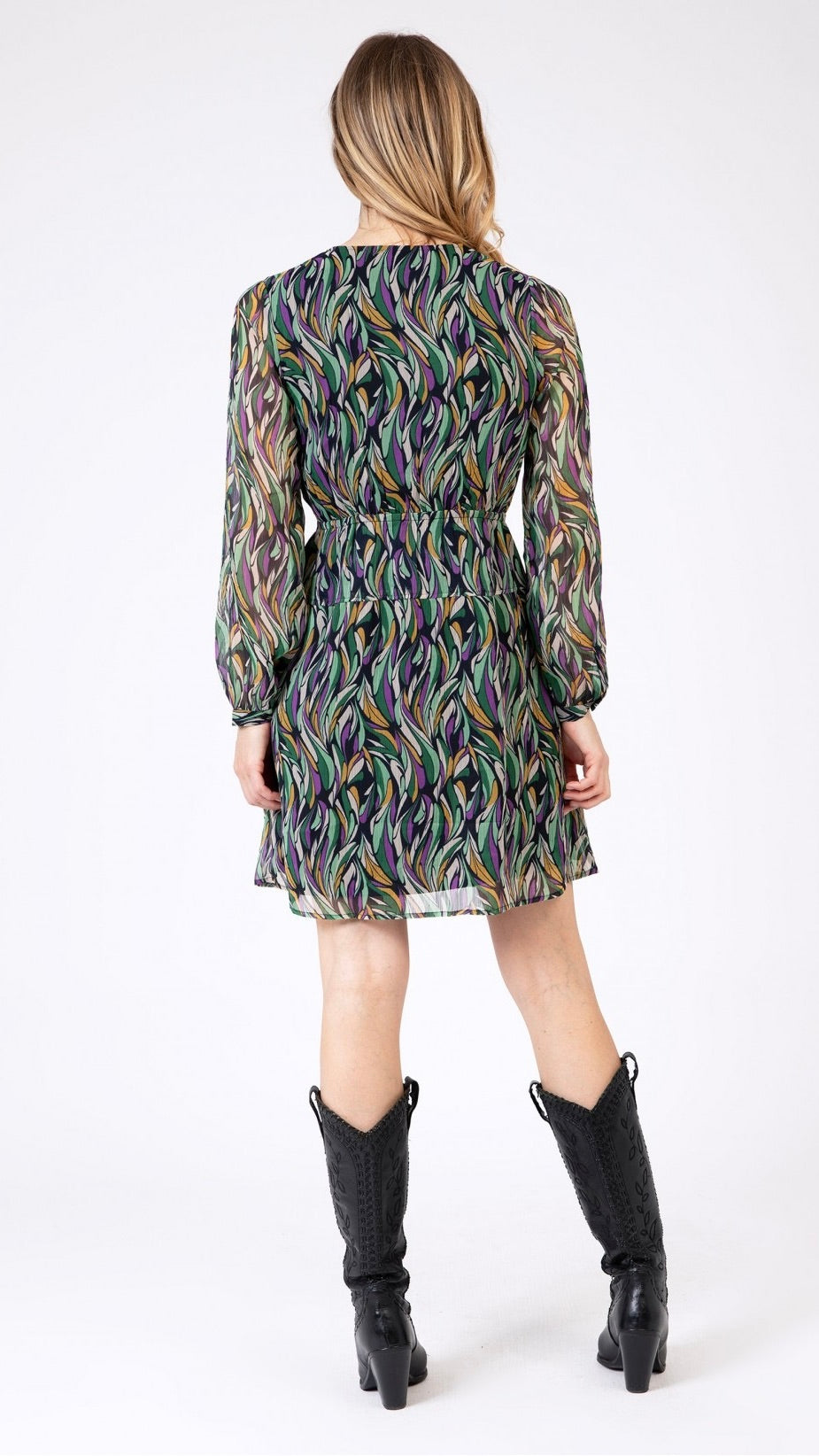 ROBE ANGE IMPRIMEE OBORA LYRA VERT