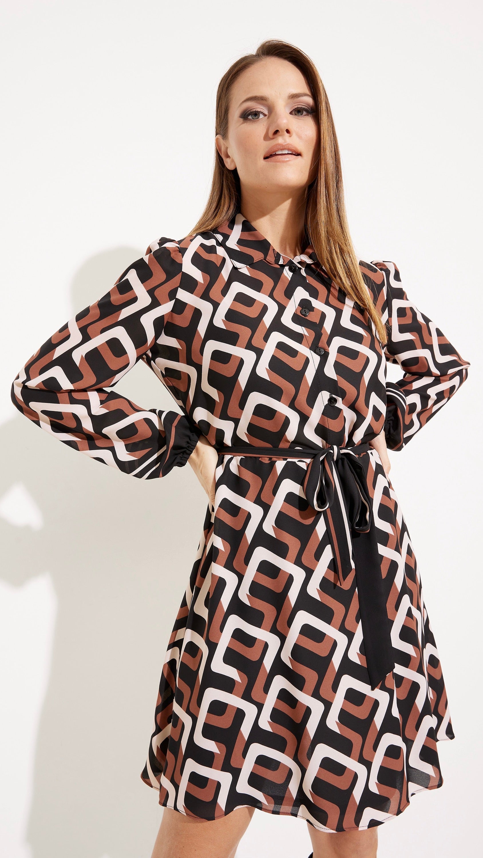 ROBE TRAPEZE JOSEPH RIBKOFF 233214 CAMEL