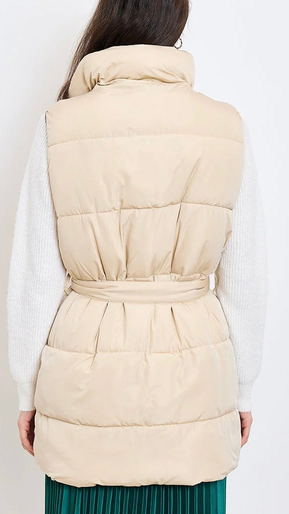 DOUDOUNE SANS MANCHES REVERSIBLE BEIGE ET NOIR ESCANDELLE 22431
