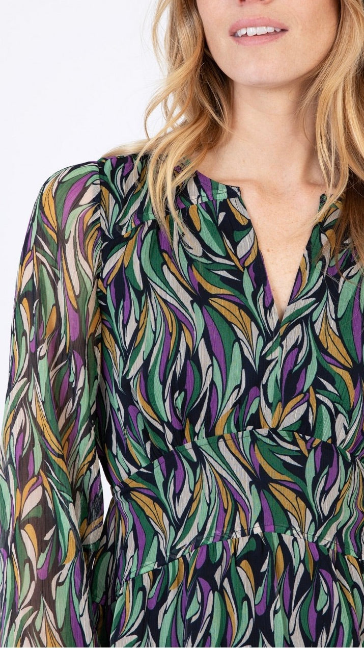 ROBE ANGE IMPRIMEE OBORA LYRA VERT