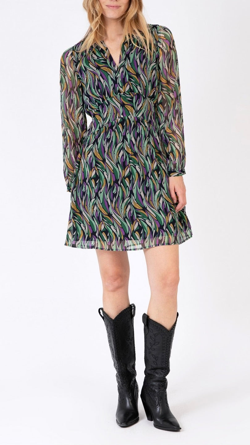 ROBE ANGE IMPRIMEE OBORA LYRA VERT