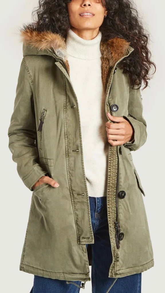 PARKA FOURRURE ASPEN 515 BLONDE N°8 KAKI