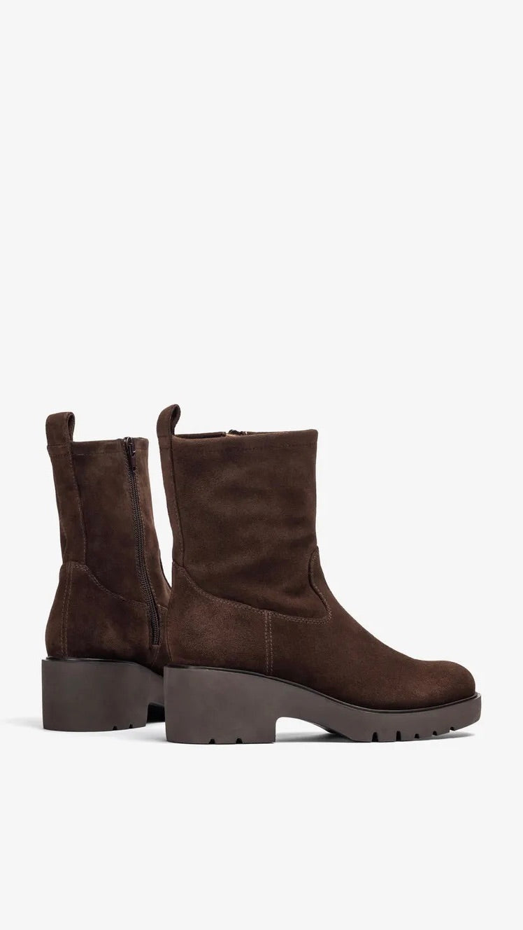 BOOTS A TALONS EN DAIM MARRON UNISA JAVITO_BS