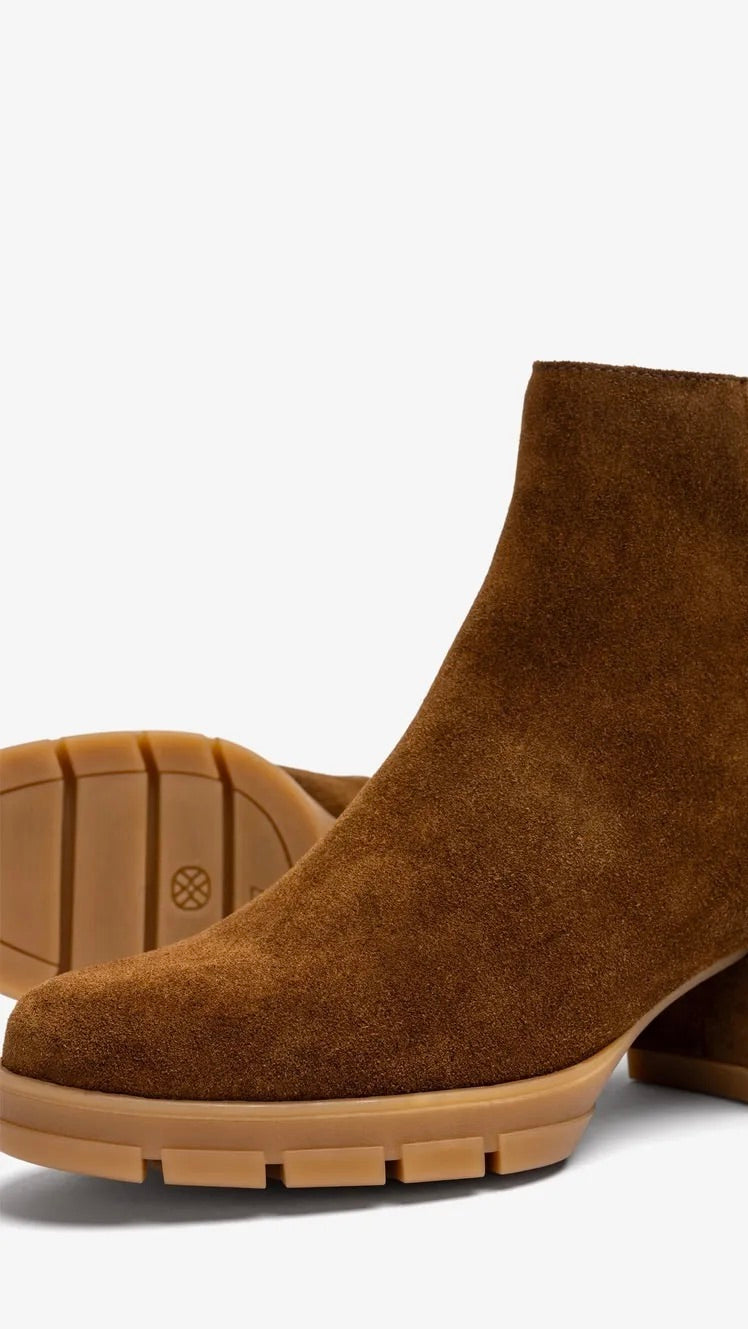 BOOTS A TALONS EN DAIM UNISA JAYDI_F25_BS#COLOR_TANGER/CAMEL