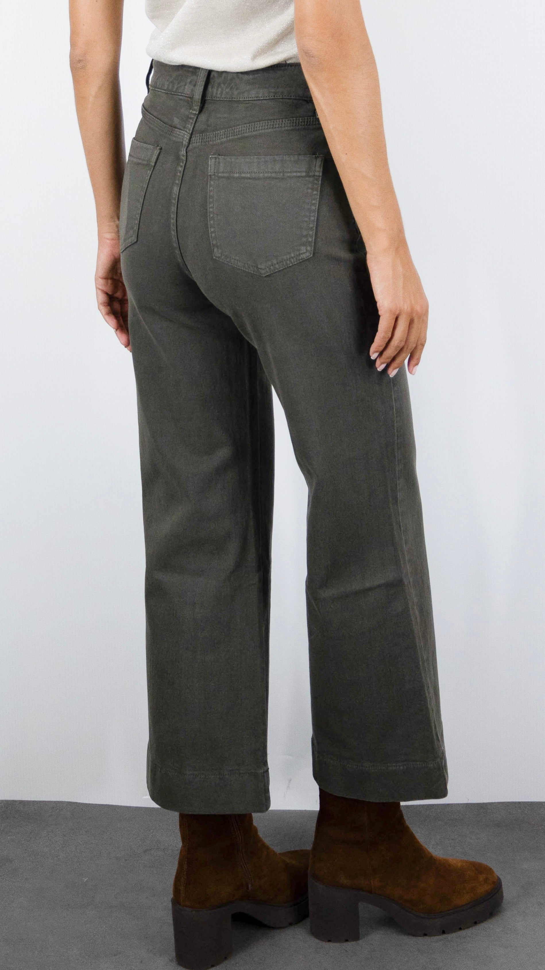 JEANS WIDE POUR FEMME ORAIJE JD435 GASPARETTE#COLOR_KAKI