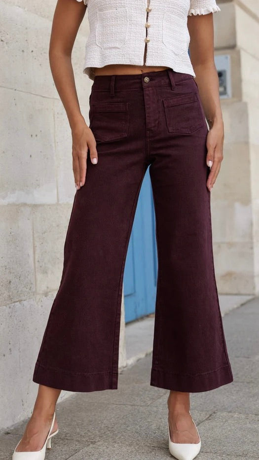 JEANS WIDE POUR FEMME ORAIJE JD435 GASPARETTE#COLOR_BORDEAUX