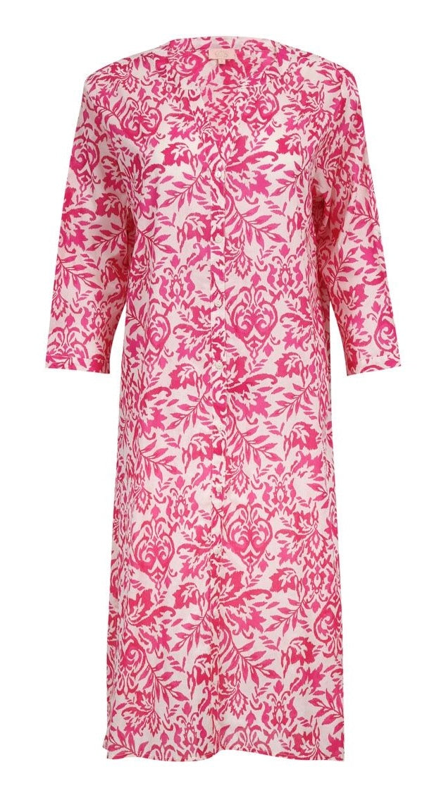 ROBE DROITE IMPRIMEE EN COTON GOA JESSE#COLOR_ROSE