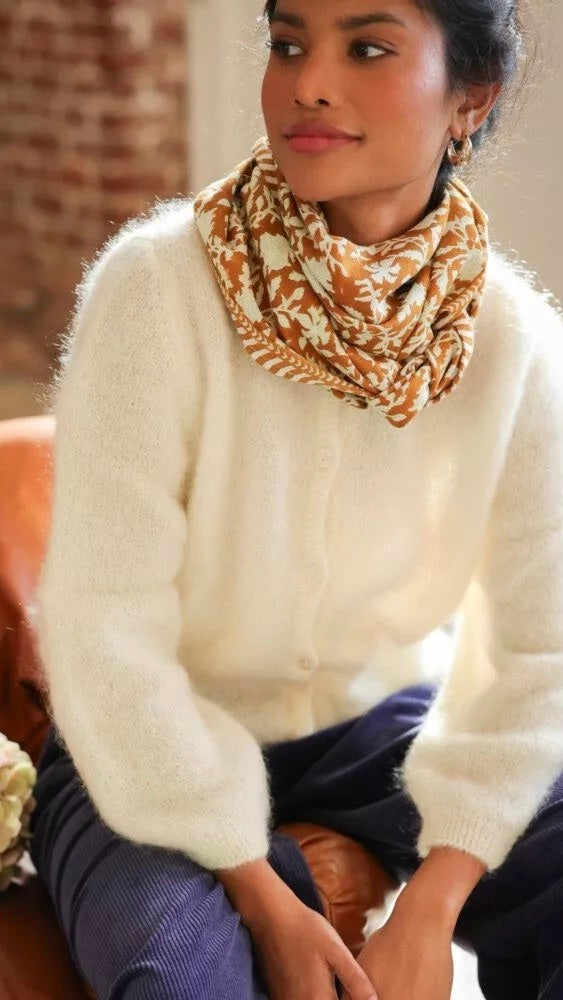 FOULARD IMPRIME EN COTON BELLEMME KATE#COLOR_CAMEL
