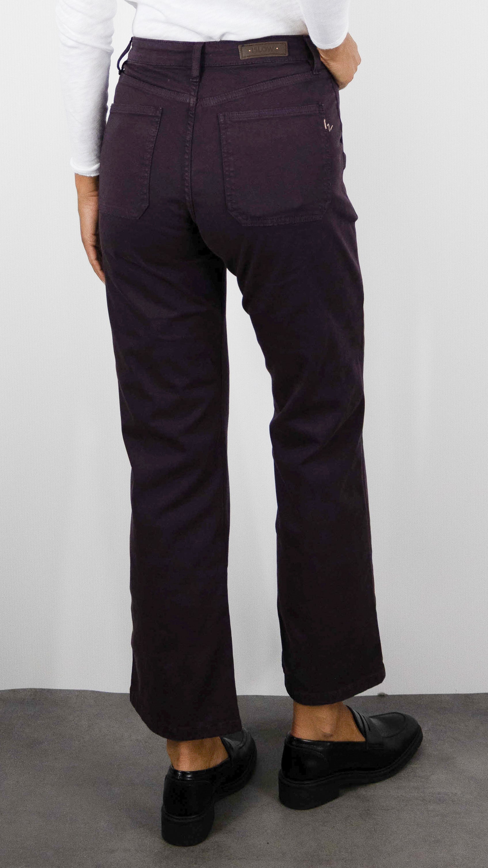 PANTALON CARGO 7/8 POUR FEMME ISLOW LEHA DRILL PES#COLOR_CASSIS/PRUNE