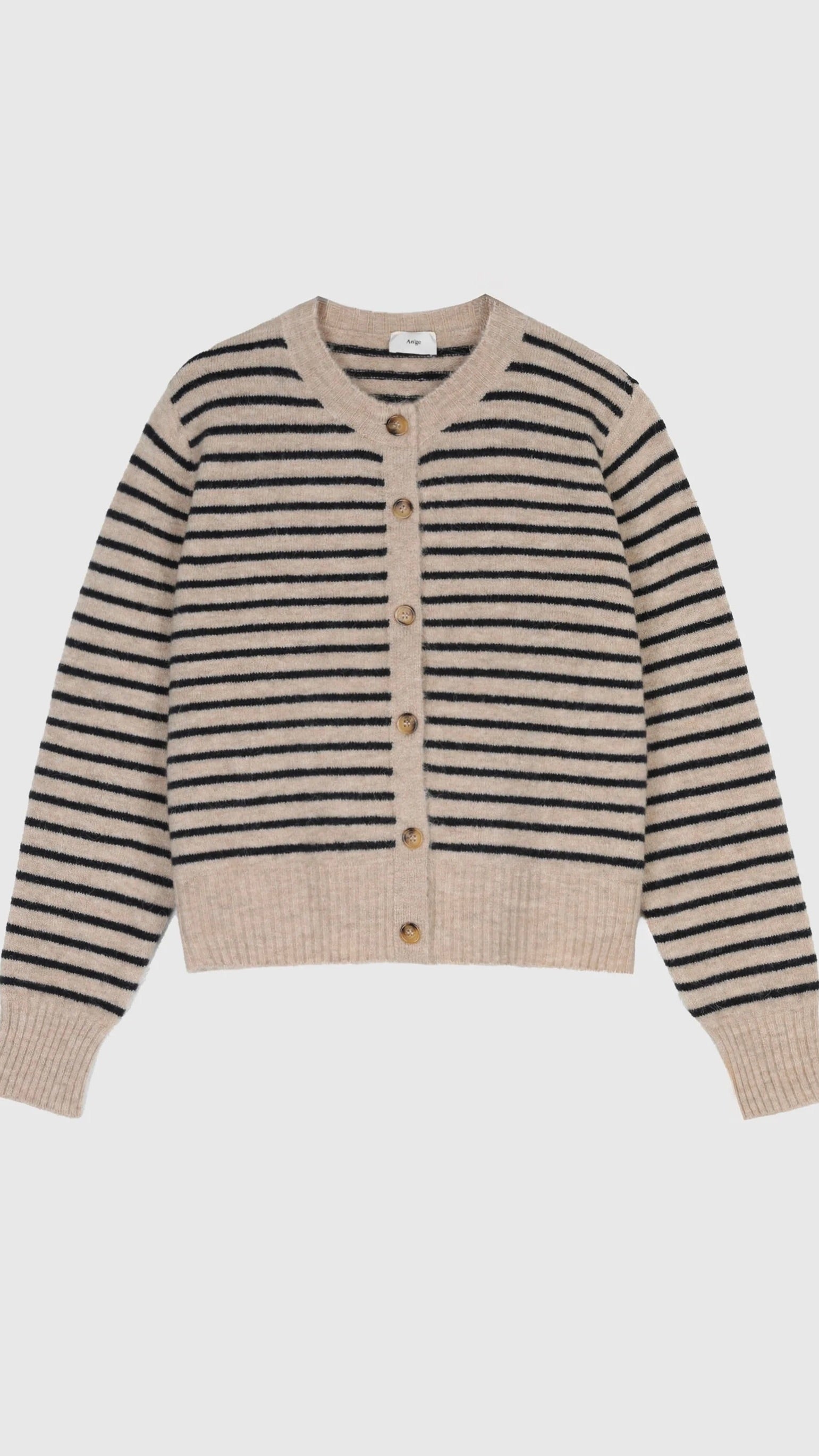 CARDIGAN MARINIIERE FEMME AN'GE LIPSTIK#COLOR_BEIGE