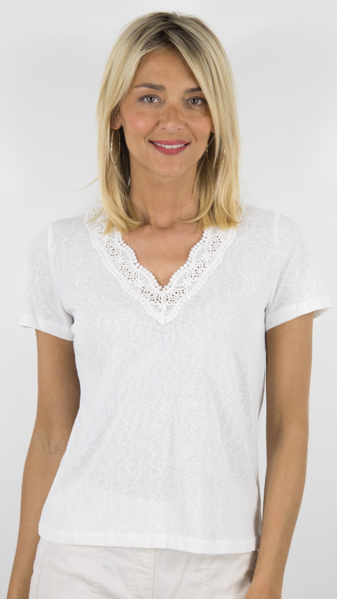TEE-SHIRT EN DENTELLE FEMME LUK AP LK3344