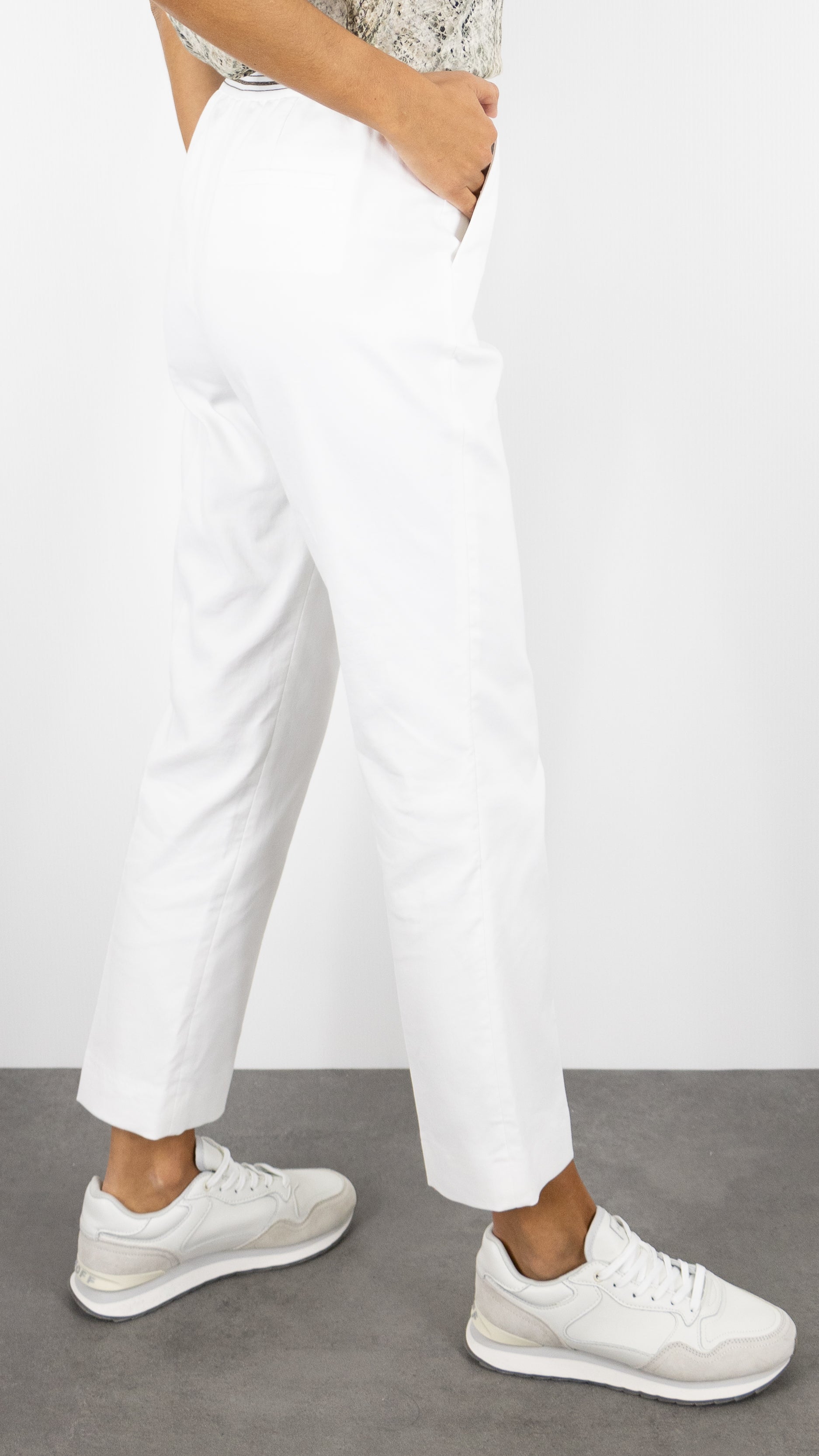 PANTALON HABILLE DROIT TAILLE DOS ELASTIQUE GERARD DAREL LOUISE#COLOR_12/ECRU