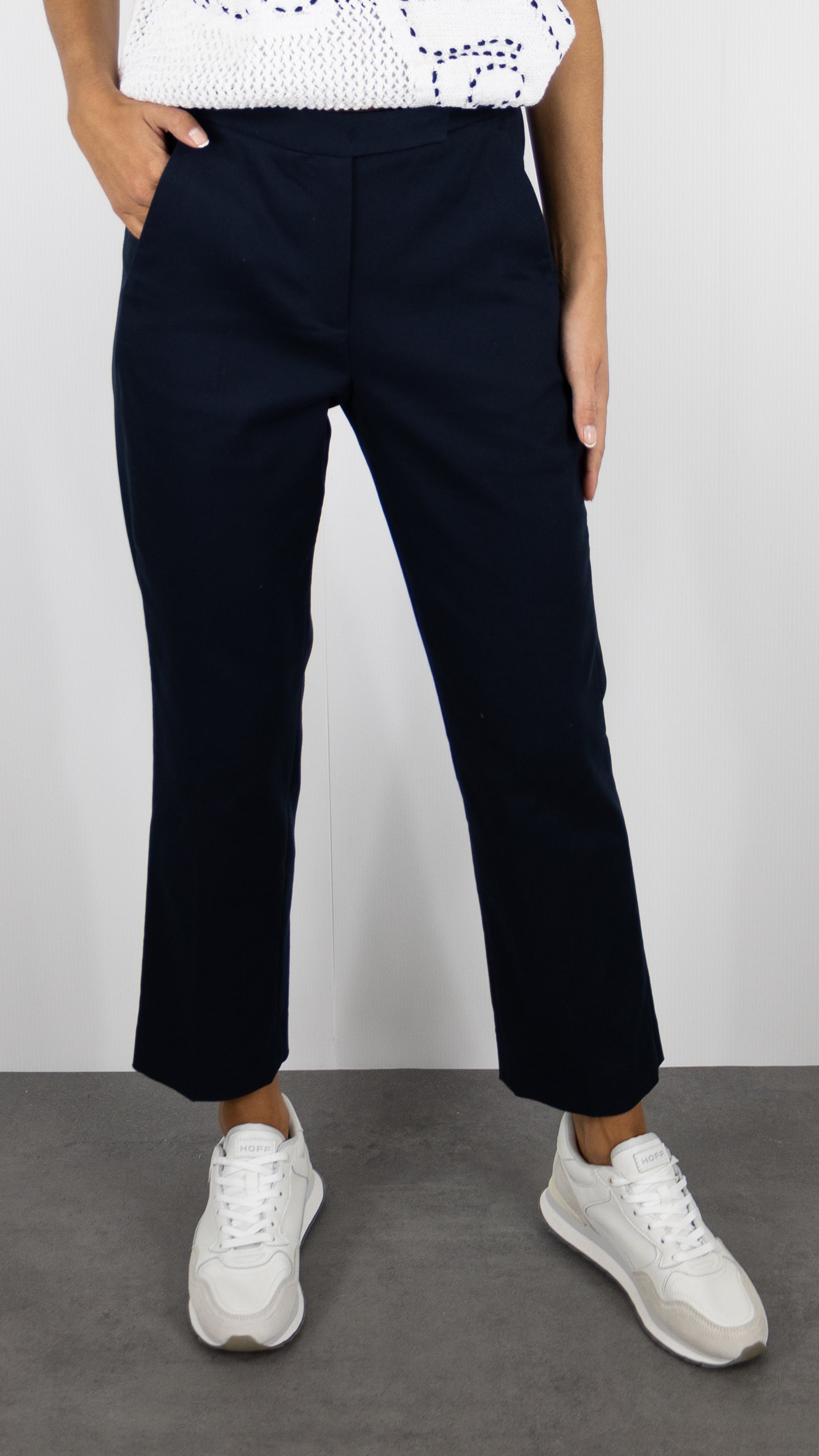 PANTALON HABILLE DROIT TAILLE DOS ELASTIQUE GERARD DAREL LOUISE#COLOR_21/NAVY