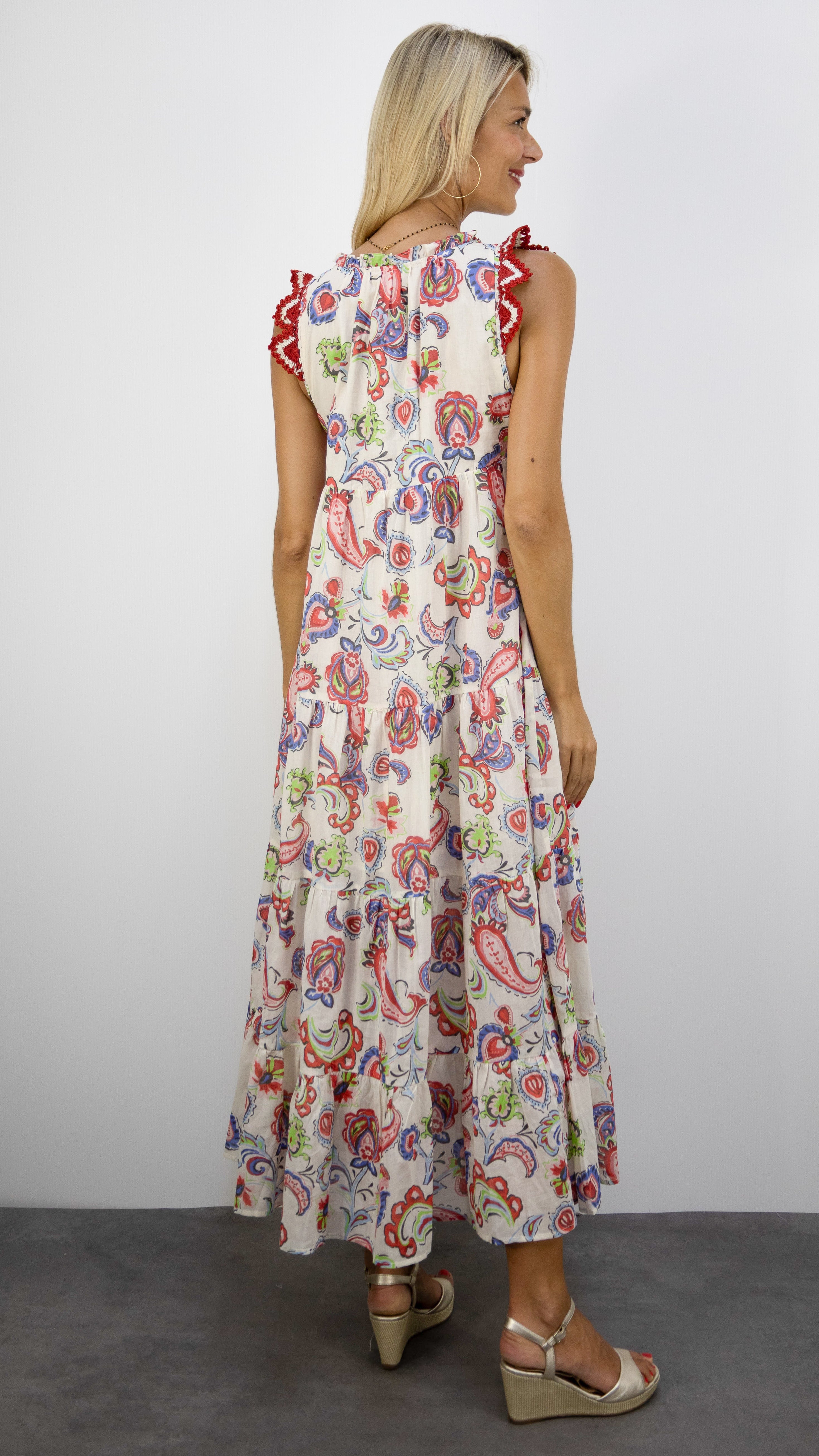 ROBE LONGUE IMPRIMEE EN COTON GOA MALAGA#COLOR_5005/ECRU